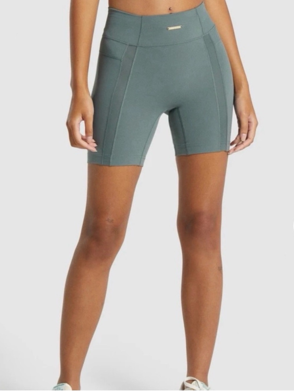 Gymshark x Whitney Simmons Sage Green High-Rise Bike Shorts